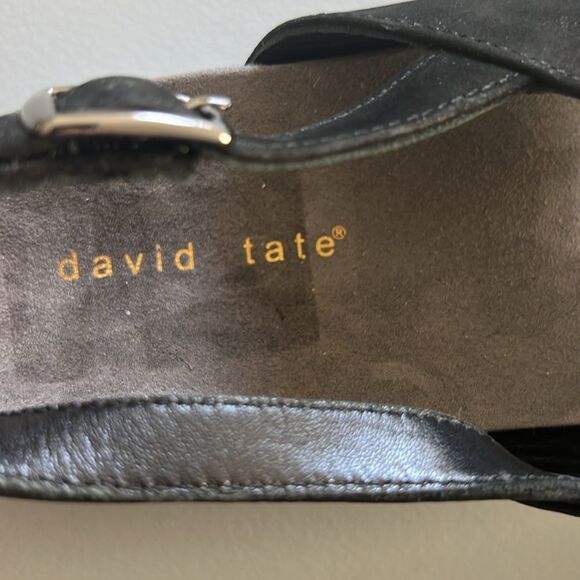 New David Tate Madona Leather Ankle Strap Slingback Sandals Size 12W - Picture 4 of 7